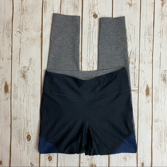 Outdoor Voices Colorblock Leggings Charcoal Navy Graphite Size Small Women - Picture 5 of 10